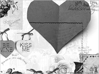 My Vintage Valentine - Free Brush Sets To Make A Valentine's Day Card In Photoshop