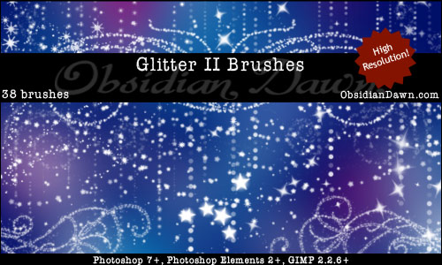 Glitter Photoshop Brushes From Obsidian Dawn