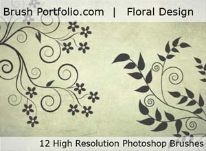Free Floral Design Photoshop Brushes