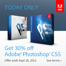 30% Off Photoshop CS5 - Photoshop CS5 $490, Photoshop Extended $700 - One Day Only