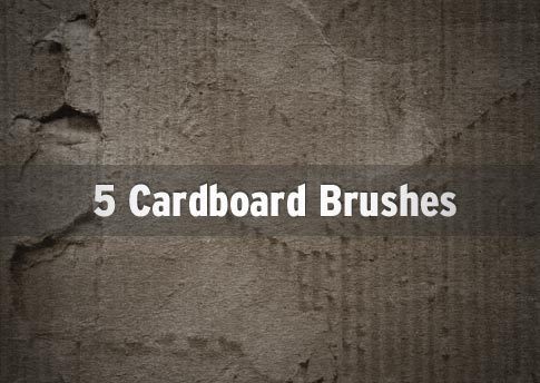 5 Free Cardboard Brushes - Photoshop Brush Set